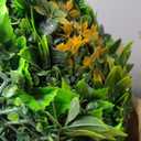 Grass Wall Panels Roll, 40"x120"(33.33 SQFT) Artificial Grass Backdrop Wall with Tropical Leaves, UV-Anti Faux Greenery Plant Boxwood Panels for Outdoor Green Wall Decor