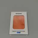 Stronger Magnetic RFID Leather Mag-Safe Card Holder for iPhone 15 Series, Mag-Safe Accessories Stick on Series of iPhone 17/16/15/14/13/12 and Pro/Promax, Orange
