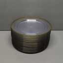 Goodluck 12 Inch Disposable Charger Plates Plastic, 92 Pack Plastic Clear Charger with Gold Rim, Gold Charger Plates for Dinner, Wedding, Party