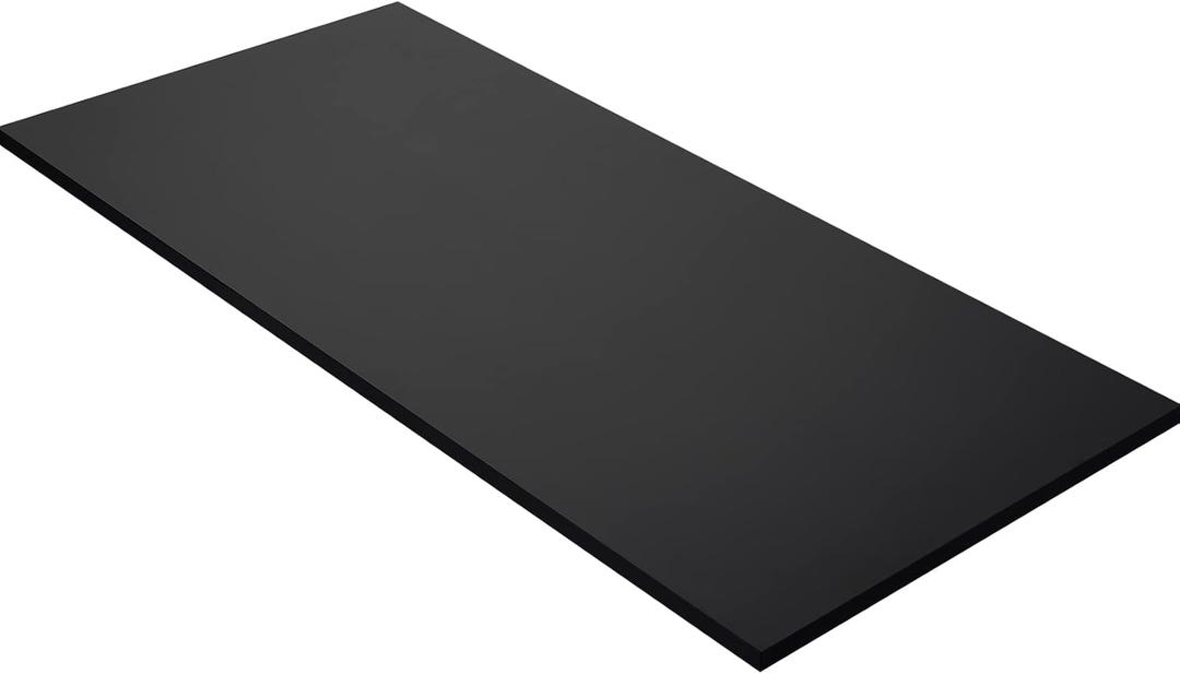 Kaboon 60x24 inches Tabletop, Solid One-Piece Desktop for Sit Stand Desk, Double Desks, L Desk DIY,Wood Countertop Home or Commercial Use,1 inch Thick, Black, 23.62" D x 59.1" W