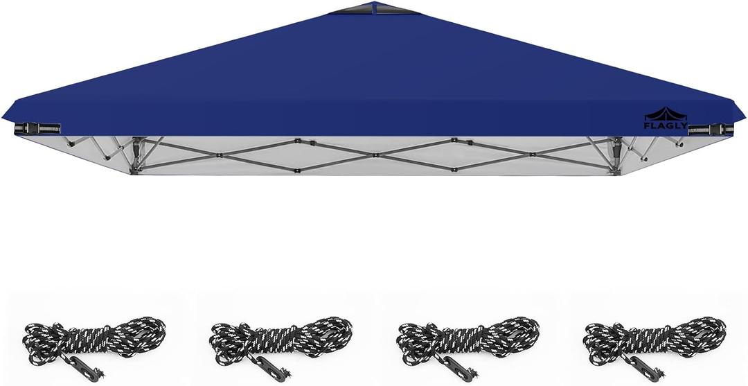 10x10ft Replacement Canopy Top with Air Vent, Waterproof & UV Protection Canopy Tent Top Cover for Straight Leg Canopy Frame - for Outdoor, Patio, Event, Trade Show (Blue, 10x10ft)