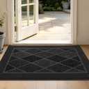 BEQHAUSE Dirt Trapper Door Mats 24" x 36", Non-Slip Washable, Dark Grey