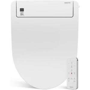Bidet Seat with Warm Water and Dryer - Electrically Heated Elongated Toilet Seat with Adjustable Temperature, Gentle Closing, and Night Light