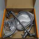 10 inch Rain Shower Head with Handheld Spray Stainless Steel, High Pressure Square Rainfall Showerhead Combo with 6 Handheld Sprayer, Detachable Shower Heads Waterfall Shower for Bathtub (Silver)