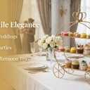 Crown Carriage Cake Stand, European-Style Crown Dessert Table Display Stand Tiered Serving Tray Pastry Ornaments for Wedding Birthday Parties Afternoon Tea