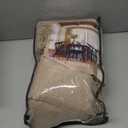 Pinch Pleated Linen Curtains 102 Inches Long 2 Panels Set for Living Room Bedroom Farmhouse Burlap Back Tab Pinch Pleat Drapes Ceiling Floor Window Curtains 102 Inch Length Gray Beige Tan Neutral