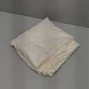 Lecloud Beige Small Shower Curtain 36 W x 72 L, Modern Tufted Plaid Striped Stall Size Bathroom Restroom Decor, Farmhouse Clip Jacquard Textured Narrow Cloth Shower Curtain