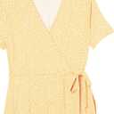 Amazon Essentials Women's Short Sleeve Faux-Wrap Dress