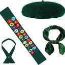 4Pcs Costume Accessories Set for Women Halloween Party Dress Up (Green)