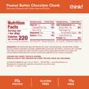 think! Protein Bars, High Protein Snacks, Gluten Free, High Fiber, Peanut Butter Chocolate Chunk, 10 Count