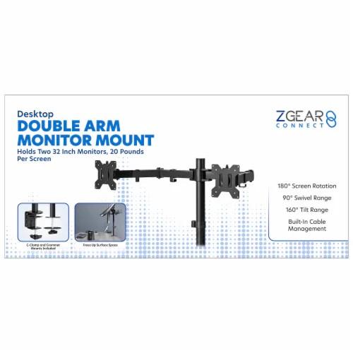 ZGEAR Connect Desktop Doubl Arm Monitor Mount
