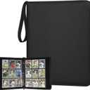 GERMUN 9 Pocket Card Binder, Premium Zip Trading Card Binder, 720 Double Sided Pocket PU Card Collection Binder, Collector Card Album, Card Folder for MTG, TCG, Sports Cards, Game Cards (Black)
