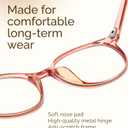 miyya Blue Light Blocking Glasses Women, Fashion Round Transparent Anti Blue Light Glasses with Anti Eyestrain & UV Glare (Orange)
