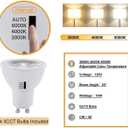 Bravsekai Black GU10 LED Track Lighting Heads, 2-Light 10W Dimmable, 3CCT Selectable Ceiling Spotlight Fixture for Indoor Home & Commercial Use(No Track Rail)