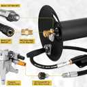 3/8" Heavy Duty Steel Pressure Washer Reel, 100FT High Pressure Hose Reel with Hand Crank, 4000 PSI Power Washer Hose Reel Swivel Arm for Liquid/Air/Water Use