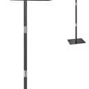 Podium Stand, Lecterns & Podiums, Acrylic Adjustable Angles with Metal Base, Podium for Church, Weddings, Classroom, Speech, 16" L x 12" W x 42.5" H (Black)