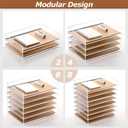 2 Pack- Stackable Paper Letter Tray, A4 File Tray Desk Organizer, Acrylic Desk Organizers and Accessories Sorter, Clear Workspace Office Supplies Organizers, 12.4inx8.86inx3.46in
