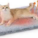 Bedsure Self Warming Cat Bed, Extra Warm Self Heating Mat for Cats & Dogs Non Electric, Anti-Slip Small Thermal Pet Pad Indoor with Removable Washable Cover, 24" x 18",Grey