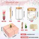Reallnaive 6 Sets Baby Shower Prizes for Game Winners, Baby Shower Favors Including Glass Cup Scented Candles Hand Cream Pens Gift Box with Raffia for Gender Reveal Wedding Bridal Party Prizes(Pink)