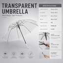 50 Pcs Clear Umbrella Wedding for Rain, Clear Wedding Umbrellas Bulk