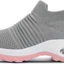 STQ Walking Shoes Women Slip on Sneakers Non Slip Work Arch Support Tennis Plantar Fasciitis Orthopedic Breathable Mesh Comfortable Ladies Nursing, 9.5
