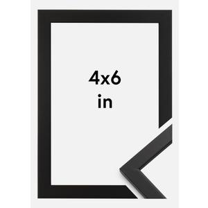 Black 4x6 Picture Frames, Set of Approx, 45 Pcs, Simple Rectangular Photo Frames for Wall or Table Display
