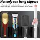 2Pcs Clipper Holders for Barbers, Barber Clipper Organizer, Hair Trimmer Storage Rack (Wall Mount)