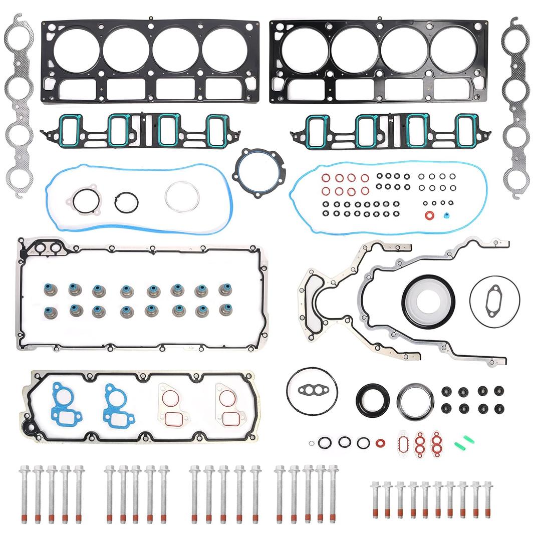 Head Gasket Set with Bolts,for Chevy Express/Silverado/Suburban/Tahoe, for GMC Savana/Sierra/Yukon XL, for Cadillac Escalade, for Hummer H2, 07-11, 6.0/6.2L V8, HS26192PT-5, ES72220, ES72390