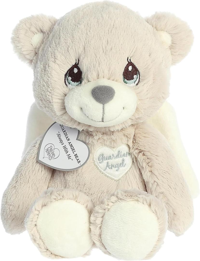Aurora Inspirational Precious Moments Guardian Angel Bear Stuffed Animal - Cherished Memories - Enduring Comfort - Off-White 12 Inches Aurora Inspirational Precious Moments Guardian Angel Bear Stuffed Animal - Cherished Memories - Enduring Comfort - Off-White 12 Inches