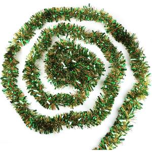 CCINEE 33 FEET Green Tinsel Garland Hanging Twist for Christmas Tree Decorations Wedding Birthday Party Supplies