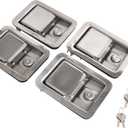 Stainless Steel Door Lock Handle Latch Large 5.5 Inches Paddle Key For Trailer Toolbox RV (4PCS)