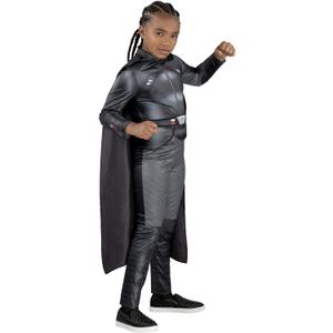 3 x Star Wars Reva Official Youth Haloween Costume - Printed Jumpsuit with Belt Buckle and Detachable Cape (Black, M) 3 x Star Wars Reva Official Youth Haloween Costume - Printed Jumpsuit with Belt Buckle and Detachable Cape (Black, M)
