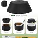 Grasseed Reusable VertuoLine Capsule Kit for Nespresso Pods with 100Pcs Aluminum Foil Seals Lids, Refillable Coffee Pods for VertuoLine to Refill Pods