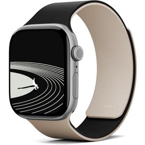 MOFT Snap Duo Watch Bands Compatible with Apple Watch, Quick Magnetic Wear, Duo-Color Design & Soft Silicone, iWatch Bands for Ultra 3/2/1, Series 11/10/9/8/7/SE/6/5/4/3/2/1, 38/40/41/42/44/45/46/49mm (Vast Black x Stardust)