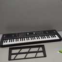 Keyboard Piano 61 Lighted Keys, Electric Keyboard Kit with 100 Voices, 100 Rhythms - Built-In Speaker, Microphone, Sheet Stand and Power Supply, Gift for Children Beginners [Black, Piano Only]