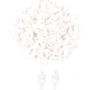 BQLZR Unpainted Architecture White Model Figures 1:87 Scale Men and Women Pack of 100