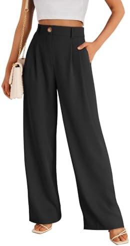 LILLUSORY Wide Leg Dress Pants Women's High Waisted Dressy Trousers medium