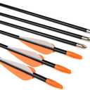 Elong Fiberglass Arrows Archery 24 Inch Target Shooting Practice Safetyglass Recurve Bows Suitable for Youth Children Woman Beginner (12 pcs)