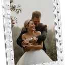 DONOUCLS Crystal 8x10Inch Decorative Sparkling Picture Frame, Wedding Frame Tabletop Display, Display Photo 8''x 10'', Comes with Gift Box