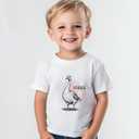 Toddler T-Shirts for Kids Baby Boy Girl Graphic Tees Summer Funny Animal Letter Print Cute Cotton Clothes 2T-8Y (White)
