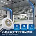 Terpheety Nylon Garage Door Rollers 10 Pack - 2" Quiet Garage Door Wheels Replacement with 6200-zz Bearings, Quiet & Smooth Operation, Garage Door Roller Parts for Standard Residential Garage Doors