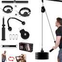 Mikolo Fitness LAT and Lift Pulley System, Dual Cable Machine(70'' and 90'') with Upgraded Loading Pin for Triceps Pull Down, Biceps Curl, Back, Forearm, Shoulder-Home Gym Equipment(Patent)