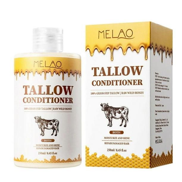 Grass-Fed Beef Tallow Conditioner, Deep Moisturizing Hair Care Conditioner for Frizz Control, Shine & Scalp Nourishment, 250ml