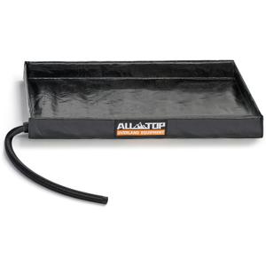 ALL-TOP Shower Room Water Base, 41x41x5in Foldable Collapsible Shower Basin Pan w/Removable Drain Pipe, Universal Shower Tent Waterproof Mat w/Storage Bag