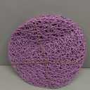AHHFSMEI Paper Braided Round Placemats Set of 12 Natural Non-Slip Heat Resistant Table Mats for Dining Tables Woven Indoor Outdoor Place mats(Purple,12)