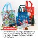 8 PCS Christmas Gift Bags, Medium Size Bulk Christmas Bags for Gifts, Reusable Non-Woven Xmas Tote Bag with Handles Treat Bag Perfect for Holiday Gift Wrap Goody Party Favor 9.84'' x 7.87''x 3.94'' (8 Count (Pack of 1))