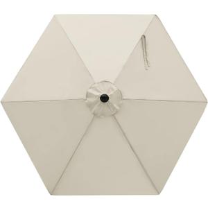 MASTERCANOPY Patio Umbrella 7.5 ft Replacement Canopy for 6 Ribs-Creamy White Canopy Only