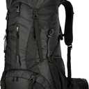 75L Hiking Backpack with Rain Cover Waterproof Camping Backpack Shoes Warehouse for Men Women, Frameless (Black)