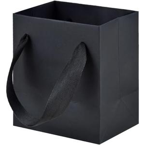 Aosric 30 Pack 4x2.8x4.5 Black Gift Bags  Small Sturdy & Reusable Premium Gift Bags for Jewelry, Candles, Candy, Cosmetics, Boutique Gift, Party Favors, Weddings, Birthdays, Christmas and Holidays