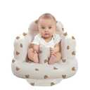 AGITVPS Inflatable Baby Seat for Babies 3-36 Months, Built in Air Pump Baby Chair Sit Me up Floor Seat for Baby, Bumbo Seat for Learning to Sit, Feeding, Camping (Bear)